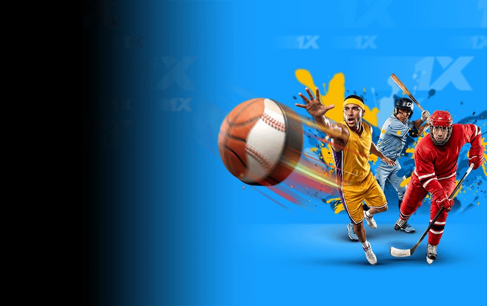 Football, basketball and hockey action illustrating the range of sports covered by 1xBet promotions
